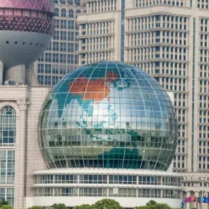 Pudong District Skyline Print over Huangpu River Shanghai Pudong District Skyline Print over Huangpu River Shanghai