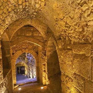 Qalat ar-Rabid Ancient Arabic Fortress Castle Stone Corridor Ajlun Jordan