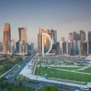 Qatar Doha Bay West Bay Skyscrapers Print Qatar Doha Bay West Bay Skyscrapers Print