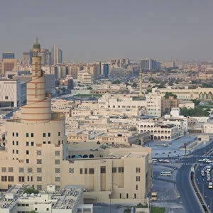 Qatar, Doha, FANAR, Qatar Islamic Cultural Center, elevated view, morning