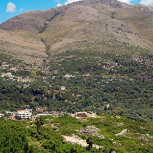 Republic of Albania. Mountain landscape next to Borsh beach