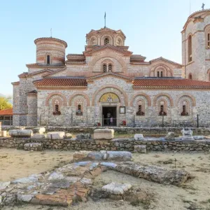Print of Lake Ohrid and Saint Panteleimon Monastery on Plaosnik