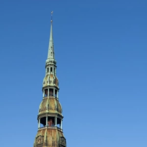 Riga, Latvia. St. Peters Lutheran Church in Townhall Square