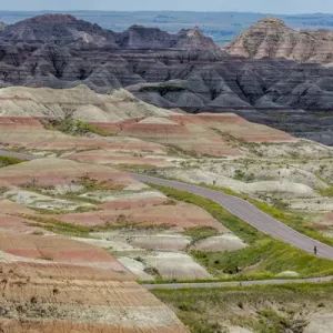 Badlands National Park Road Cycling Print Badlands National Park Road Cycling Print