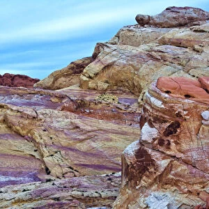 Rocky landscape, White Domes Area, Valley of Fire State Park, Nevada, USA