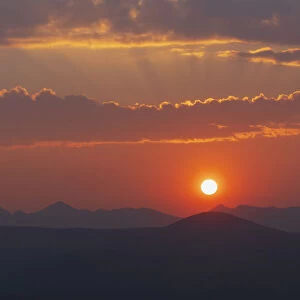 Rocky mountain sunset