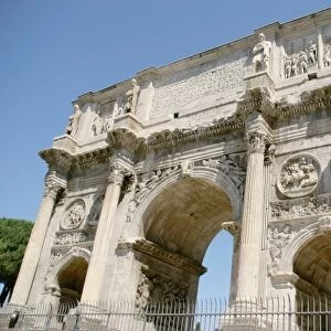 Roman Art. Arch of Constantine. Triumphal arch. It was erected to commemorate Constantine