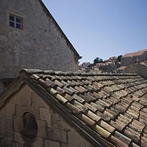 Rooftop view of Church of Saint Savior and Old Town Dubrovnik, Croatia a UNESCO World
