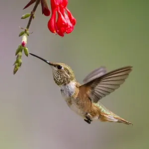 Rufous Hummingbird Juvenile Male Print