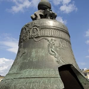 Russia, Moscow, The Kremlin. 200 ton Czar Bell, c. 1735. The bell cracked in the