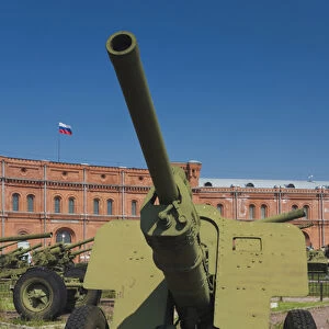 Russia, Saint Petersburg, Kronverksky Island, Artillery Museum, exterior, cannon