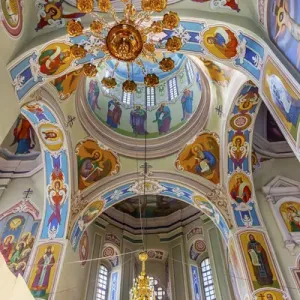Saint George Cathedral Interior Dome Vydubytsky Monastery Kiev Ukraine Saint George Cathedral Interior Dome Vydubytsky Monastery Kiev Ukraine