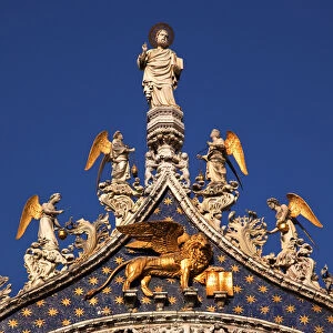 Saint Marks Basilica, Cathedral, Church Mark Many Angels Statue Venice Italy