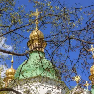 Cathédrale Sainte-Sophie Dôme d'Or Tour de la Cathédrale Sofia Place Sofiyskaya Kiev Ukraine Cathédrale Sainte-Sophie Dôme d'Or Tour de la Cathédrale Sofia Place Sofiyskaya Kiev Ukraine