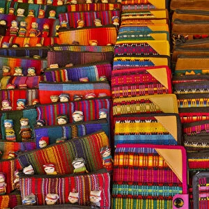 San Miguel De Allende, Mexico. Colorful cloth on display for sale