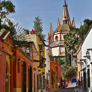 San Miguel De Allende, Mexico. Ornate Parroquia de San Miguel Archangel