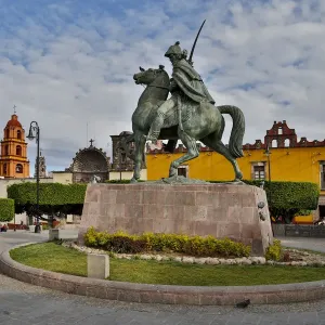 San Miguel De Allende Print - Plaza Civica and Statue of General Allende San Miguel De Allende Print - Plaza Civica and Statue of General Allende
