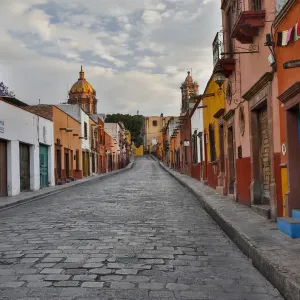San Miguel De Allende Print: Colorful Street Scene San Miguel De Allende Print: Colorful Street Scene