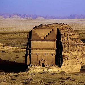Saudi Arabia, site of Madain Saleh, ancient Hegra, Qasr Farid tomb