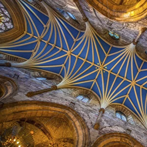 Scotland, Edinburgh. 12th century ceiling in St. Giles Cathedral