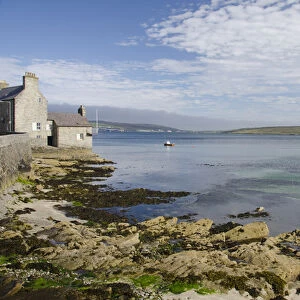 Scotland, Shetland Islands, Mainland, Lerwick. North Sea coastline of Lerwick