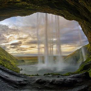 Seljalandsfoss waterfall on the southern coast of Iceland