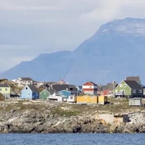 Settlement Alluitsop Paa in the South of Greenland. America, North America, Greenland Settlement Alluitsop Paa in the South of Greenland. America, North America, Greenland