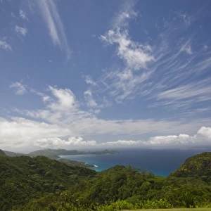 Seychelles, Mahe Island, Morne Seychellois National Park, view of the western coast