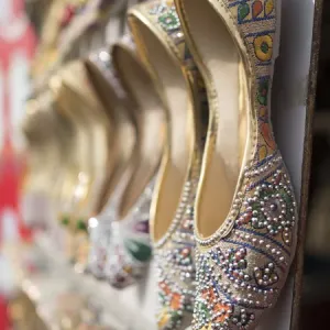 Shoe shop in Amritsar, Punjab, India Shoe shop in Amritsar, Punjab, India