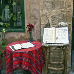 Sidewalk cafe, Chania, Crete, Greece Sidewalk cafe, Chania, Crete, Greece