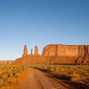 Three Sisters Mitchell Mesa Print, Monument Valley Navajo Tribal Park, Utah Three Sisters Mitchell Mesa Print, Monument Valley Navajo Tribal Park, Utah