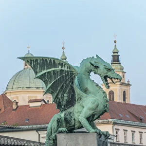 Slovenia, Ljubljana, Dragon Bridge
