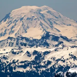 Snowy Mount Saint Adams Mountain Glacier from Crystal Mountain Snowy Mount Saint Adams Mountain Glacier from Crystal Mountain