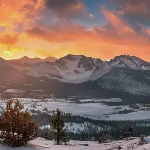 Snowy mountain scenic. (AI Generated) Snowy mountain scenic. (AI Generated)