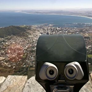South Africa, Cape Town, Table Mountain National Park, Observation deck overlooking