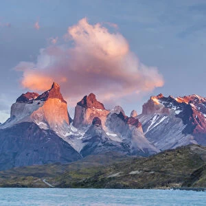 South America, Chile, Patagonia, Torres del Paine National Park. The Horns mountains