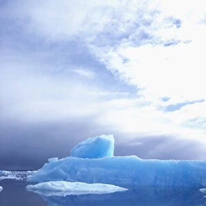 South America, Chile, San Rafael Lagoon NP. A blue iceberg makes its home in San Rafael Lagoon NP