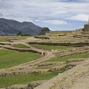 South America, Ecuador. Ingapirca, Temple of the Sun, also known as The Castle (El Castillo)