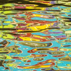 South East Asia; Thialand; Bangkok; Water reflections along Bangkok Canals