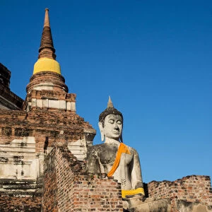 Southeast Asia; Thailand; Ayutthaya; Ayutthaya Wat Yai Chai Mongkol Buddha Statue
