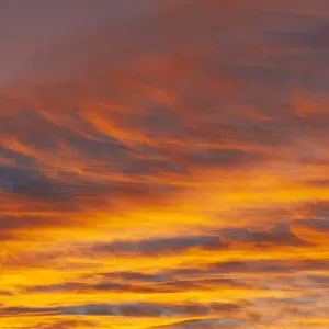 Southern Ocean, South Georgia. Sunset at South Georgia
