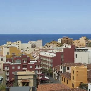 Spain, Canary Islands, Tenerife. Overview of Puerto de la Cruz