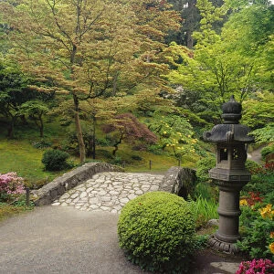 Spring colors in the Japanese Garden, Seattle, Washington