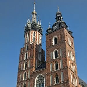 St. Marys Catholic Church in Main Market Square, Krakow, Poland