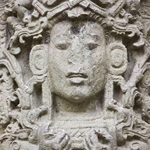 Stele A in Copan Ruins, Maya Site of Copan, UNESCO World Heritage site, Honduras
