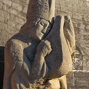 Stone statue in the Inner City of Baku, Azerbaijan