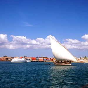 Stone Town Harbor and Dhow Tanzina