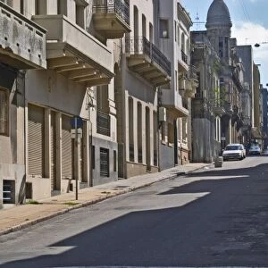 A street in the old town of Montevideo. Not far from the Harbor market Mercado del Puerto