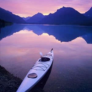 Sunrise colors over Lake McDonald in Glacier National Park, Montana