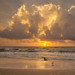 Sunrise on Gulf of Mexico at South Padre Island